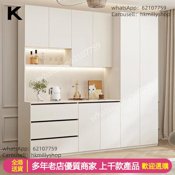 A&5100可訂製尺寸款式 法式餐邊櫃 酒櫃 餐廳收納櫃 冰箱櫃 定制頂天立地櫃子 茶水櫃 多功能收納櫃 抽屜櫃 碗櫃 全新包送貨Meal side cabinet#Bowl cabinet#Storage cabinet#Lockers