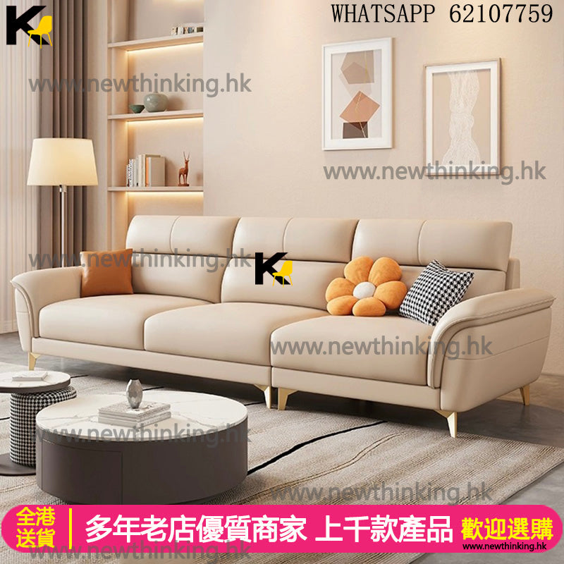 A&5131貓抓皮沙發 科技佈梳化 直排三人位 四人位 貴妃椅沙發sofa