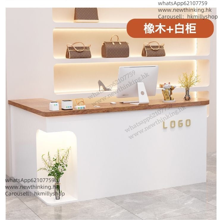 A&5137收銀台 迎賓枱 轉角枱 前台 接待檯 L形吧枱桌鋪頭專用服裝店 奶茶店吧枱辦公枱電腦台table#checkout counter