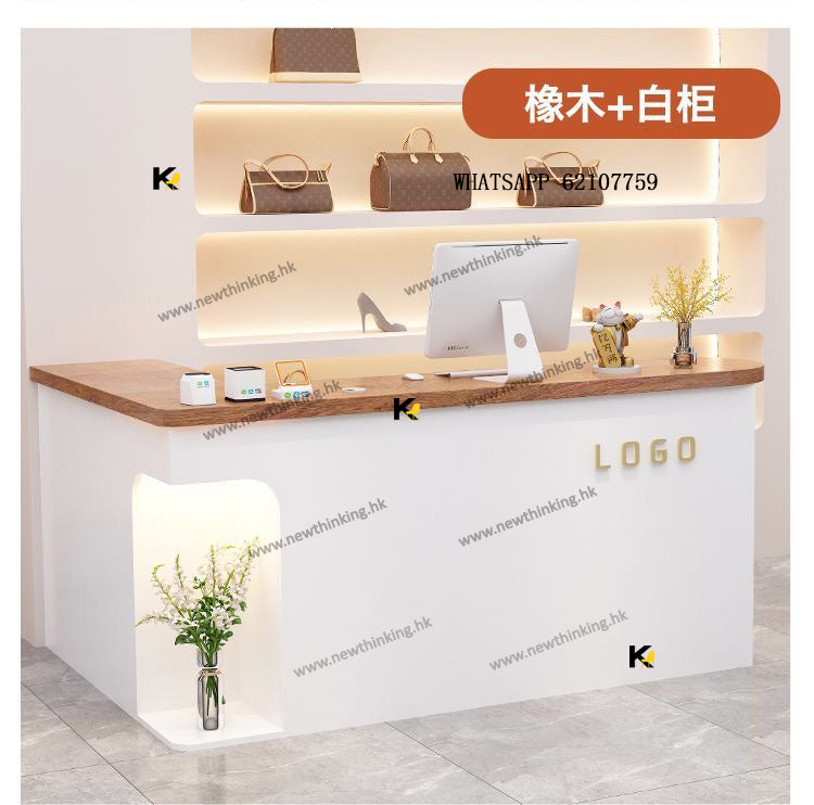 A&5137收銀台 迎賓枱 轉角枱 前台 接待檯 L形吧枱桌鋪頭專用服裝店 奶茶店吧枱辦公枱電腦台table#checkout counter