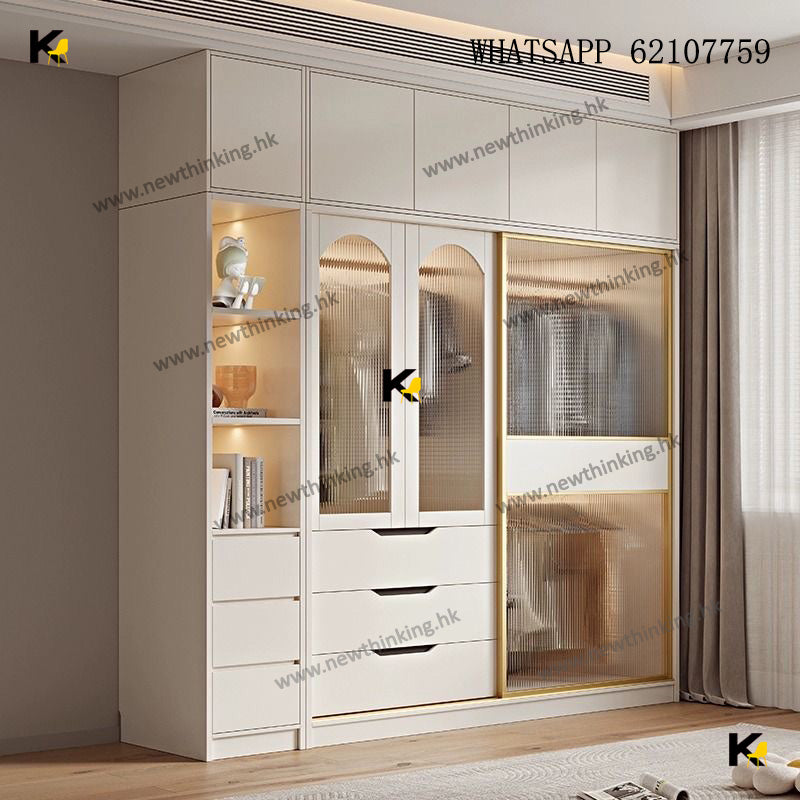 A&1358衣櫃 創意衣櫥 加高款臥室收納櫃 儲物櫃 衣帽櫃 邊櫃 頂櫃 書桌衣櫃組合櫃