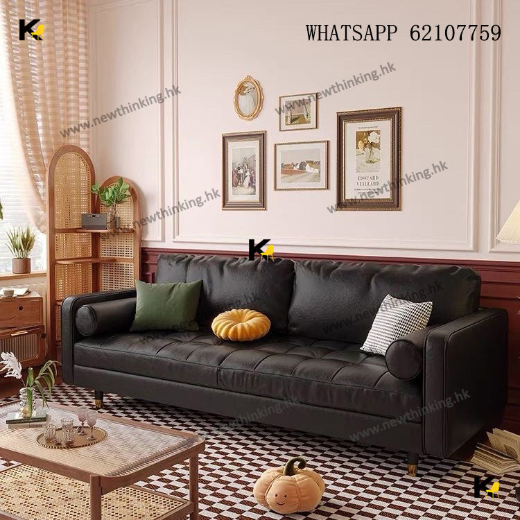 A&1359歐式皮質沙發 小戶型沙發 梳化 單人位 雙人位 三人位 全新包送貨