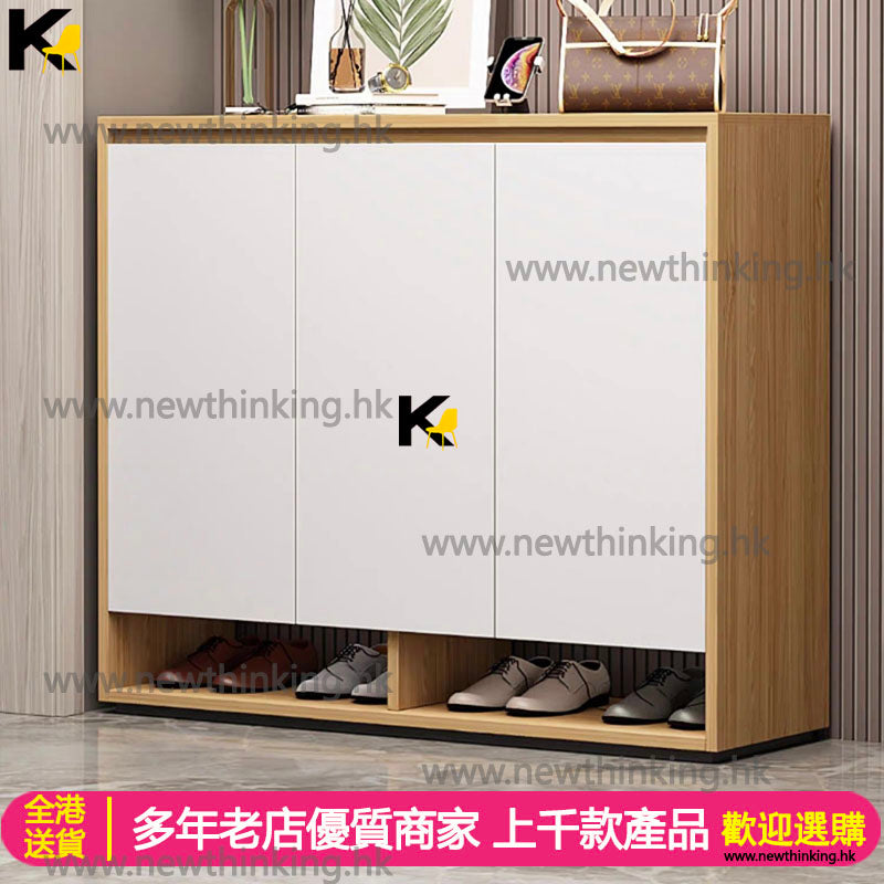 A&0790實木鞋櫃 大容量收納櫃 簡約設計隔斷櫃 入門儲物櫃鞋架