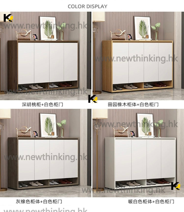 A&0790實木鞋櫃 大容量收納櫃 簡約設計隔斷櫃 入門儲物櫃鞋架