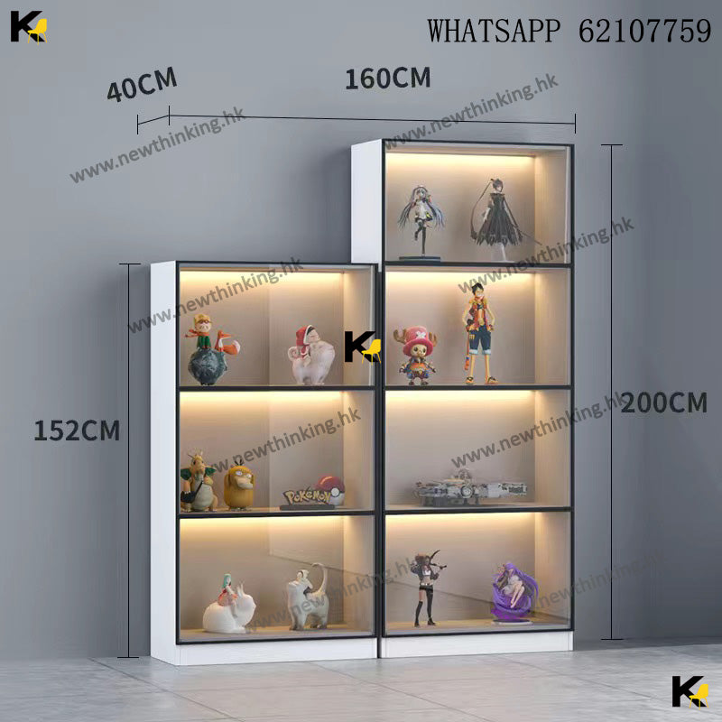 A&5166樂高櫃展示櫃玻璃櫃油壓櫃手辦櫃收納櫃玩具櫃模型櫃