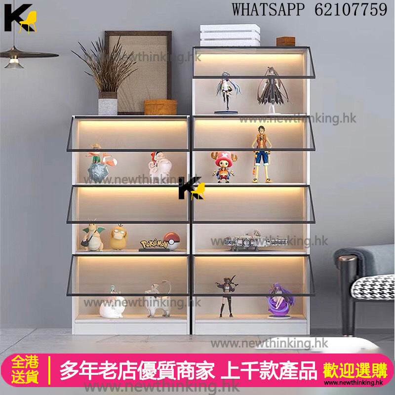 A&5166樂高櫃展示櫃玻璃櫃油壓櫃手辦櫃收納櫃玩具櫃模型櫃