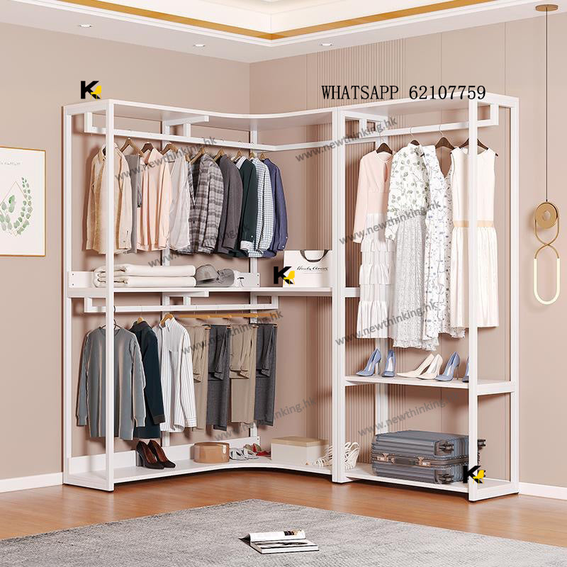 A&5187掛衣架 衣帽架 開放式衣櫃 衣物收納架 金屬多層架 抽屜櫃桶架 置物架 收納架 落地衣帽櫃全新包送貨