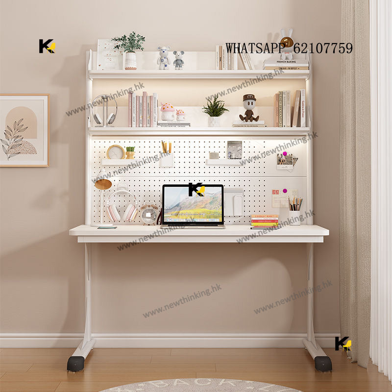 A&1428升降書枱 書桌 學習桌 寫字台 工作枱 辦公桌 電競桌 書架書桌一體式 組合枱 可調製高低桌子