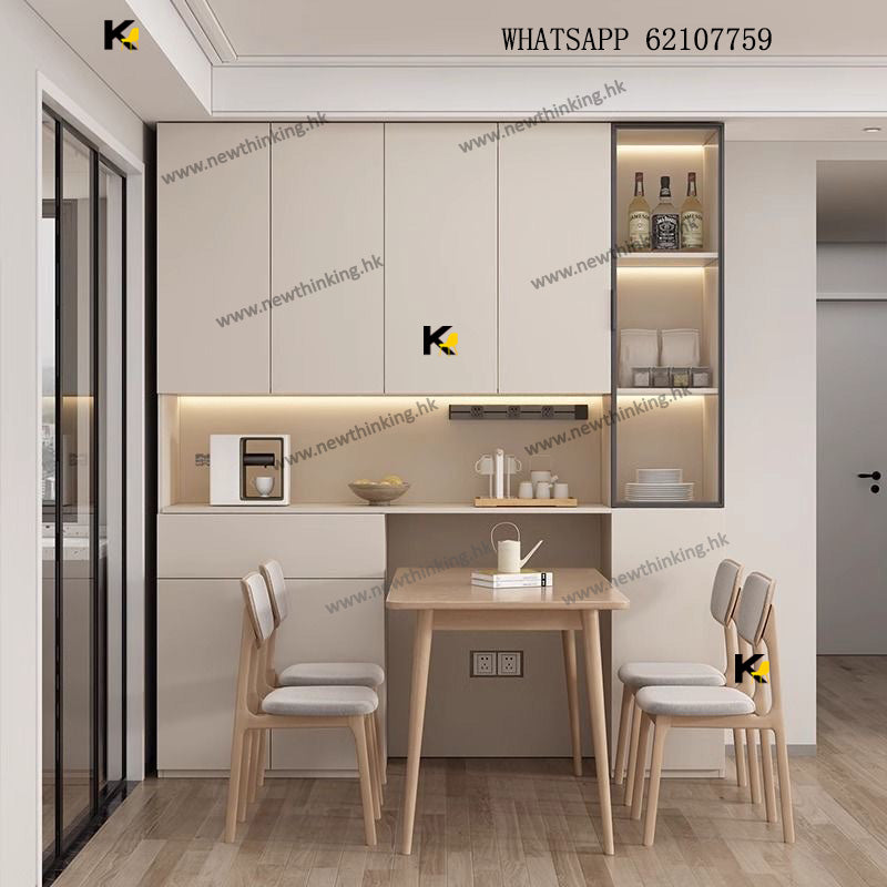 A&1441可訂製尺寸餐邊櫃 酒櫃 茶水櫃 碗櫃 電器置物櫃 實木E0級板材 廚房收納櫃 靠墻櫃 儲物櫃 微波爐櫃子 多層收納空間