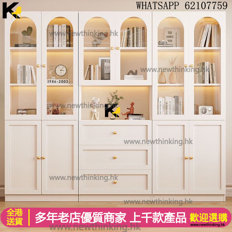 A&1461實木高身儲物櫃 雜物櫃 收納櫃 置物櫃 茶水櫃 酒櫃 書櫃 組合櫃 展示櫃 玻璃櫃 頂天立地櫃子 落地櫃 抽屜櫃 櫃桶櫃 書架 文件櫃 可訂製尺寸全新包送貨