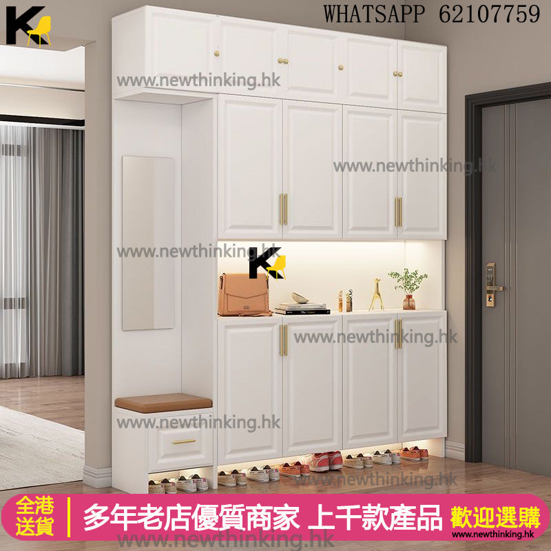 A&5208高身鞋櫃 入門櫃 玄關櫃 隔斷櫃 屏風櫃 鞋架換鞋凳一體櫃 組合櫃 大容量儲物櫃 雜物櫃邊櫃組合 頂天立地櫃子 可坐落地櫃全新包送貨