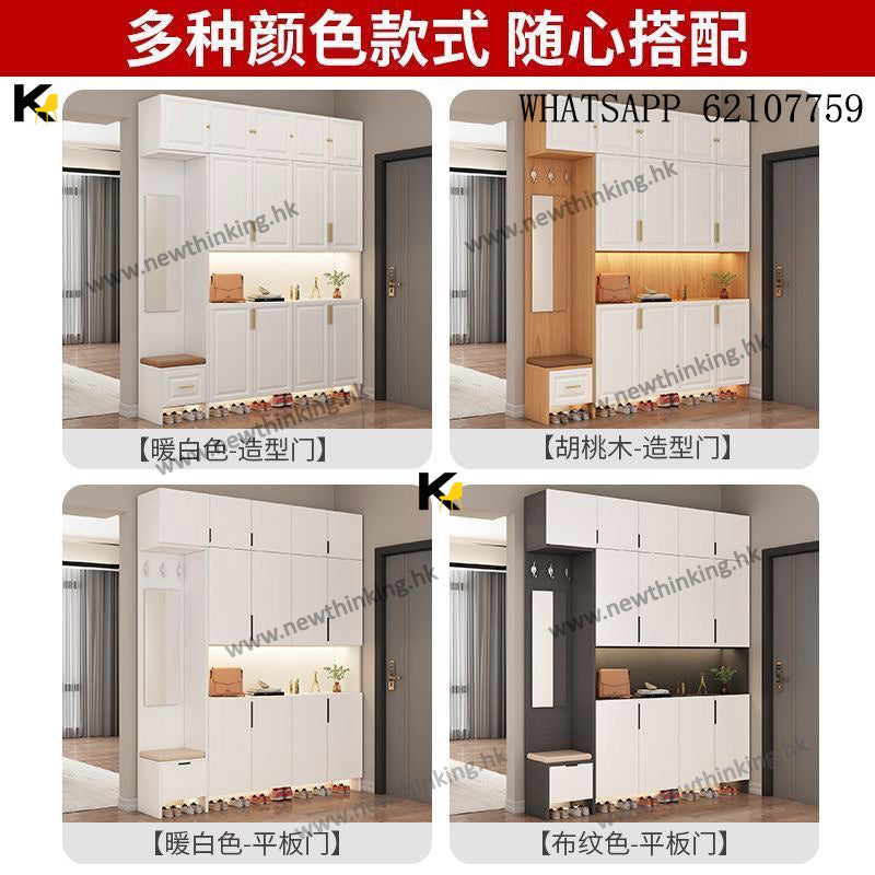 A&5208高身鞋櫃 入門櫃 玄關櫃 隔斷櫃 屏風櫃 鞋架換鞋凳一體櫃 組合櫃 大容量儲物櫃 雜物櫃邊櫃組合 頂天立地櫃子 可坐落地櫃全新包送貨