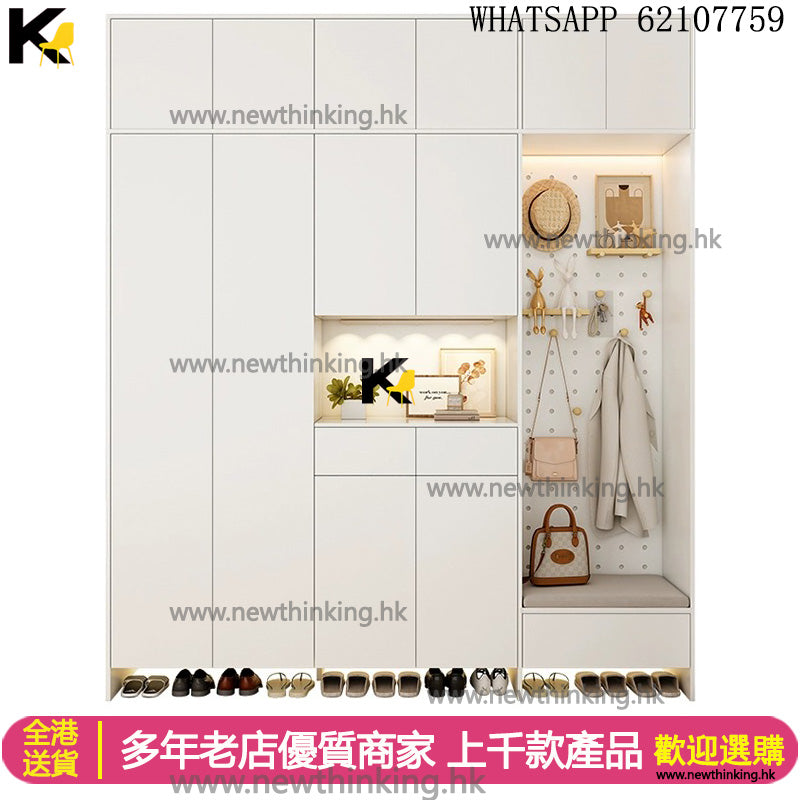 A&1472可訂製尺寸高身鞋櫃帶洞洞板 加厚背板16mm 內部層高可調製