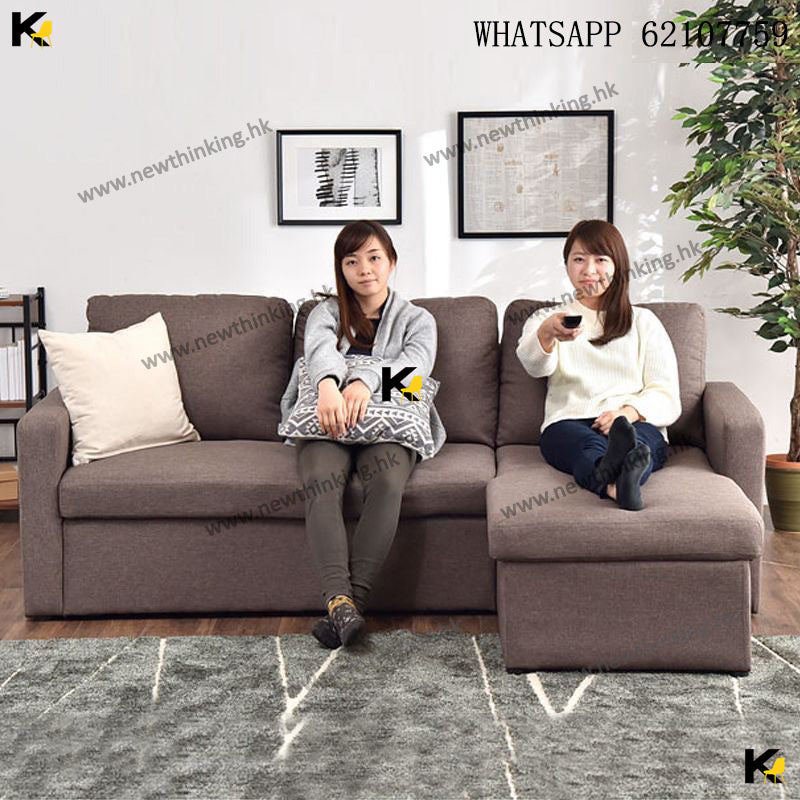 A&1482訂製顏色日式儲物沙發床 布藝梳化床 科技皮沙發床 榻榻米單人沙發床 雙人梳化床