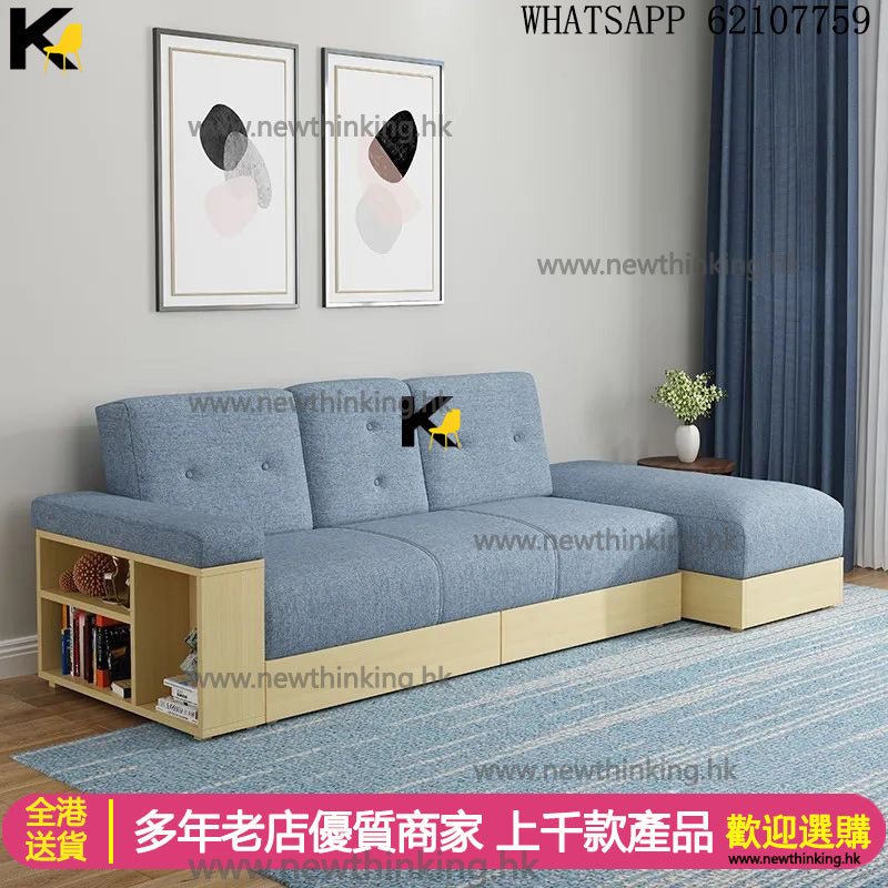 A&1479訂製顏色日式沙發床 布藝梳化床 科技皮沙發床 榻榻米單人沙發床 雙人梳化床 防水防污儲物梳化 可拆洗儲物腳踏 pu皮沙發