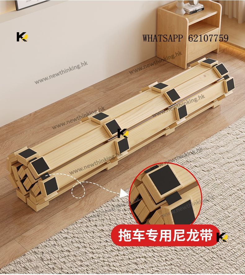 A&1498防潮實木松木排骨架榻榻米地板床實木床墊