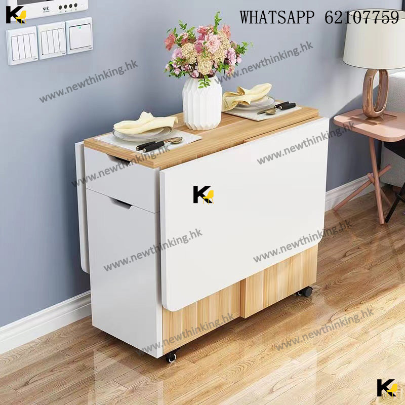 A&1533折疊餐枱 摺疊桌子 餐桌 蝴蝶枱食飯枱 飯桌 廚房儲物櫃 移動摺疊桌 伸縮餐枱