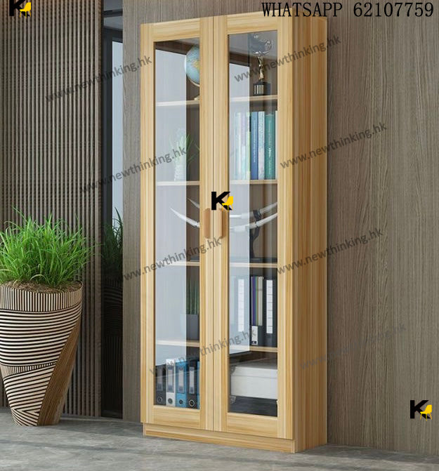 A&1538書櫃可加鎖 文件櫃 玻璃櫃 透明櫃 書架 雜物櫃 儲物櫃 收納櫃 置物櫃 高身櫃子 全新包送貨