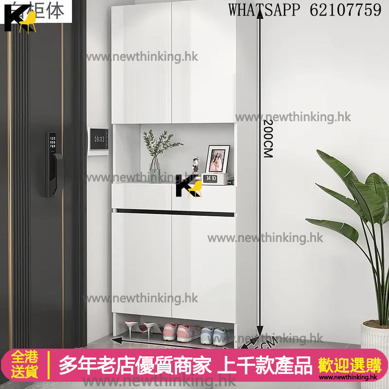 A&1582大容量實木板鞋櫃 入門收納櫃 門廳櫃 隔斷櫃 玄關櫃 衣帽櫃 靠墻櫃 餐邊櫃 茶水櫃 高身櫃 頂天立地櫃子