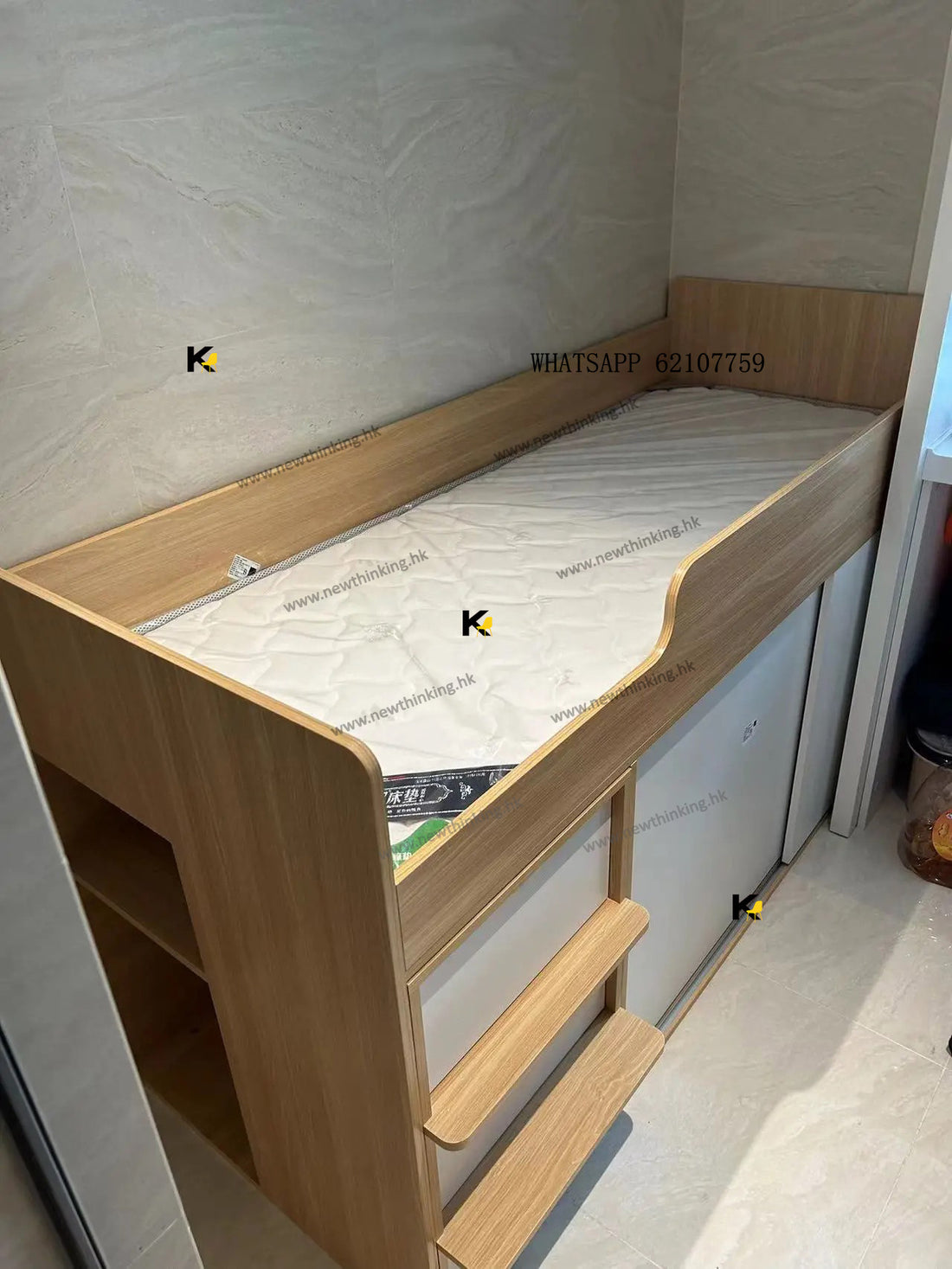 A&1594可訂造半高床 衣櫃床 組合床 榻榻米 儲物床 高架床 高箱床 單人床 雙人床 兒童床 成人床 衣櫃床架一體床 多功能收納床 可訂造款式尺寸