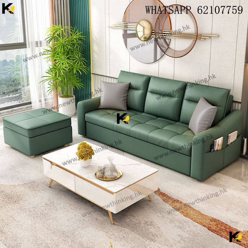 A&1629科技佈儲物梳化 皮質沙發 貴妃椅梳化 轉角 L型沙發床 多人位沙發 可收納梳化