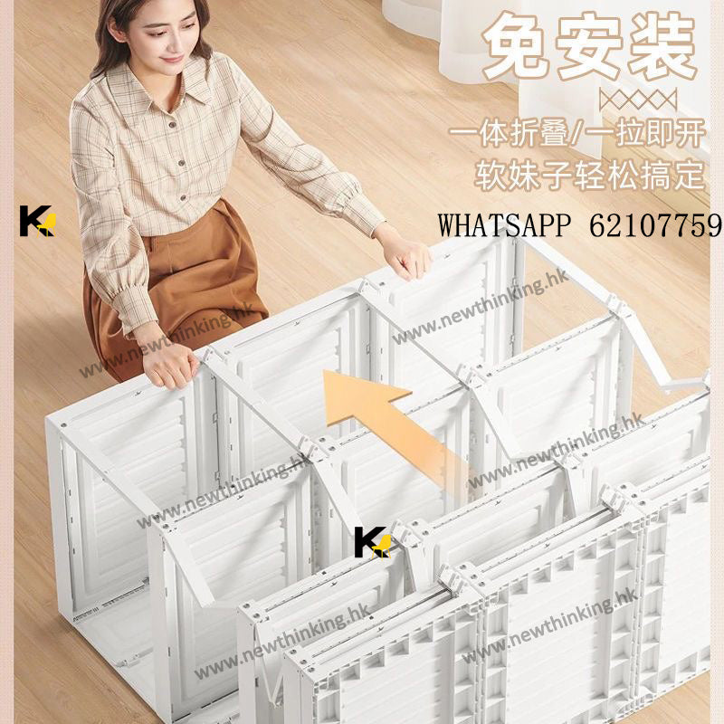 A&1651免安裝折疊衣櫃 掛衣架 衣帽櫃 房間收納櫃簡易款 環保PP材質