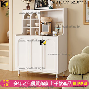 A&1679法式奶油風餐邊櫃E0級實木生態板咖啡櫃茶水櫃碗櫃玄關櫃多層收納櫃儲物櫃置物櫃水杯櫃
