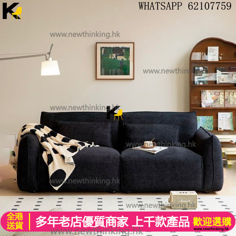 A&1684輕奢絨布沙發 復古梳化 奈斯絨布藝梳化