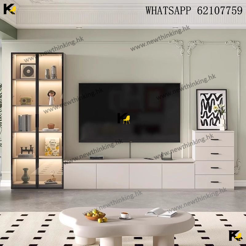 A&1716實木電視櫃 鋼化玻璃電視櫃組合櫃 抽屜櫃 櫃桶 書櫃 玻璃櫃 展示櫃 電視機櫃 落地櫃子 背景墻櫃 TV櫃 全新包送貨