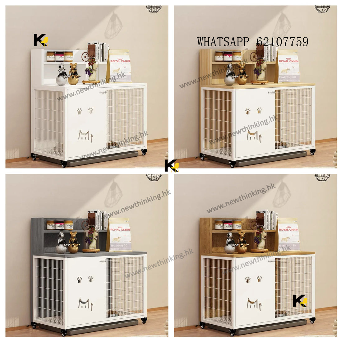 A&1729寵物別墅屋子 貓屋 狗屋 貓籠 貓窩 貓咪別墅 貓舍 犬類籠子 寵物專用櫃 帶轆可移動 可鎖 上方帶置物櫃
