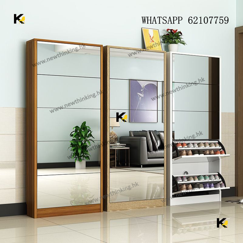 A&1840鏡面鞋櫃 超薄鞋櫃 大容量鞋櫃 鞋架 全身鏡櫃子 翻斗鞋櫃 加高薄身鞋架 門廳櫃 門口收納櫃