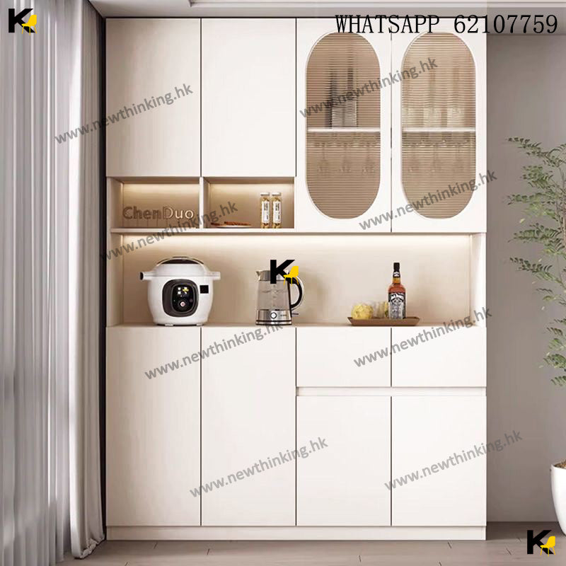 A&1850可訂造尺寸餐邊櫃加厚背板碗櫃酒櫃電器置物櫃櫥櫃餐廳收納櫃儲物櫃操作台組合櫃茶水櫃雜物櫃抽屜櫃全新包送貨