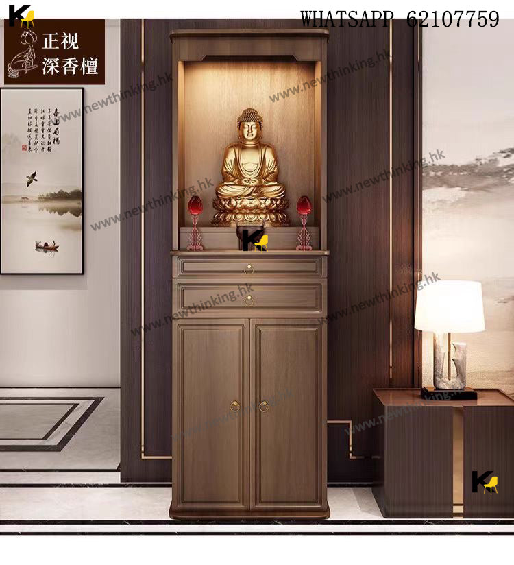 A&1879可訂造尺寸佛龕供桌神龕台簡約小型供奉神台家用定制財神爺佛櫃 供奉佛祖專用櫃子 佛台 立櫃 收納櫃 儲物櫃 神明櫃