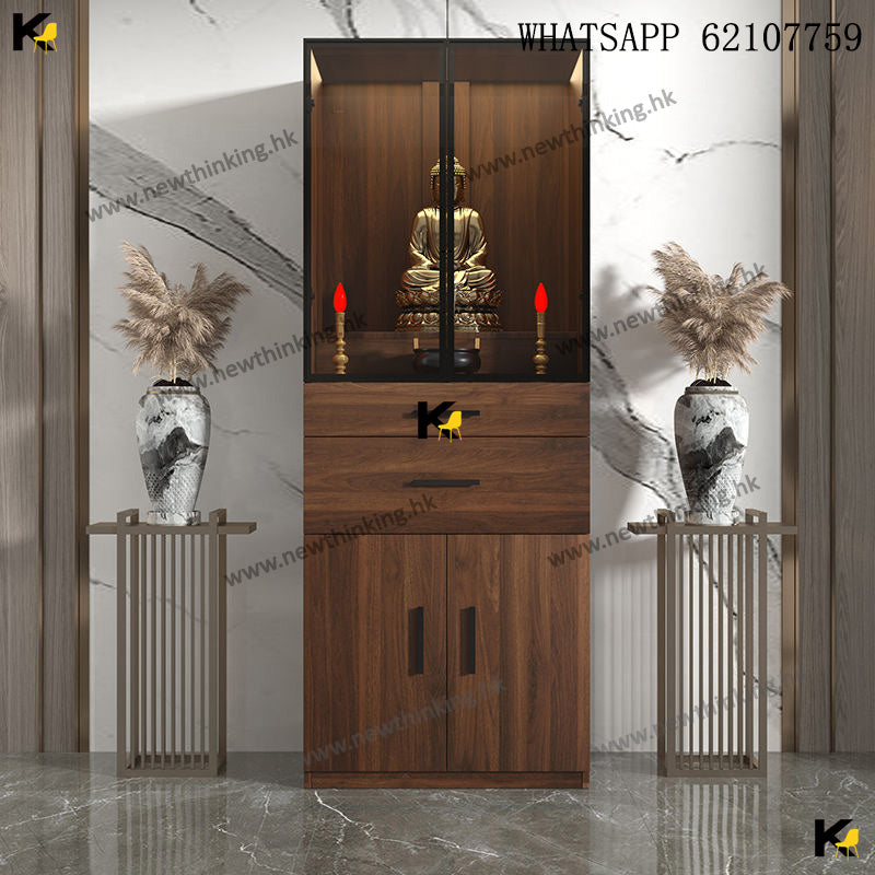 A&1878訂造尺寸佛龕供桌神龕台簡約小型供奉神台家用定制財神爺佛櫃 供奉佛祖專用櫃子 佛台 立櫃 收納櫃 儲物櫃 神明櫃