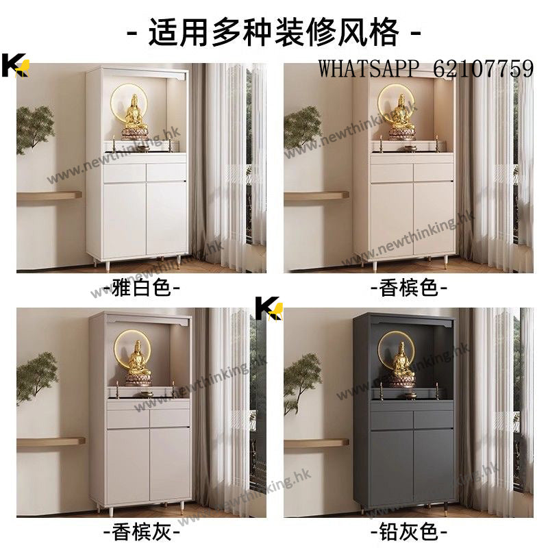 A&1877可訂造尺寸佛龕供桌神龕台簡約小型供奉神台家用定制財神爺佛櫃 供奉佛祖專用櫃子 佛台 立櫃 收納櫃 儲物櫃 神明櫃