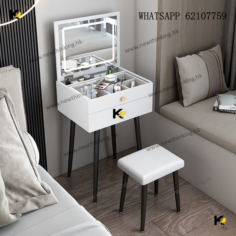 A&1876簡易梳妝枱 小型迷你化妝枱 化妝品收納櫃 床頭櫃 梳妝桌 化妝桌 40cm/60cm/70cm桌子