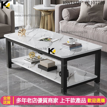 A&1888簡約茶几 單層雙層 仿大理石紋桌子 咖啡桌 長方形桌子 茶桌newthinking