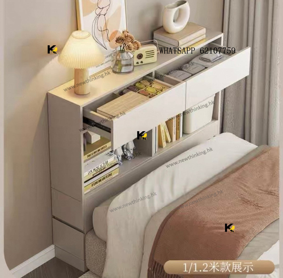 A&1900可訂造尺寸實木床頭櫃 夾縫櫃 雜物櫃 縫隙櫃 儲物櫃 收納櫃 抽屜櫃 窄櫃 書櫃 書架 床邊櫃 床尾櫃