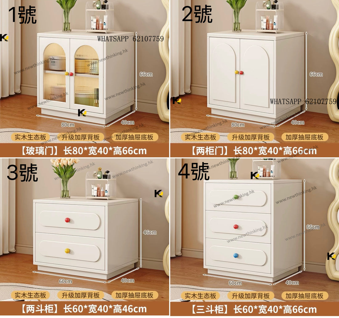 A&1899實木餐邊櫃 抽屜櫃 床頭櫃 儲物櫃 雜物櫃 收納櫃 五斗櫃 玻璃門櫃 奶油風櫃子 茶水櫃 碗櫃 廚房收納櫃 櫥櫃newthinking