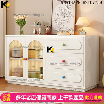 A&1899實木餐邊櫃 抽屜櫃 床頭櫃 儲物櫃 雜物櫃 收納櫃 五斗櫃 玻璃門櫃 奶油風櫃子 茶水櫃 碗櫃 廚房收納櫃 櫥櫃newthinking