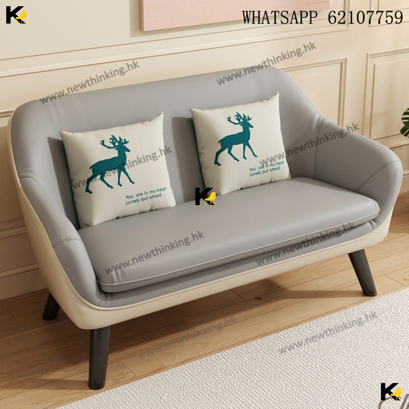 A&1911貓抓皮小戶型梳化 單人梳化 雙人梳化 高靠背沙發 休閒沙發 臥室陽台沙發 皮質梳化newthinking