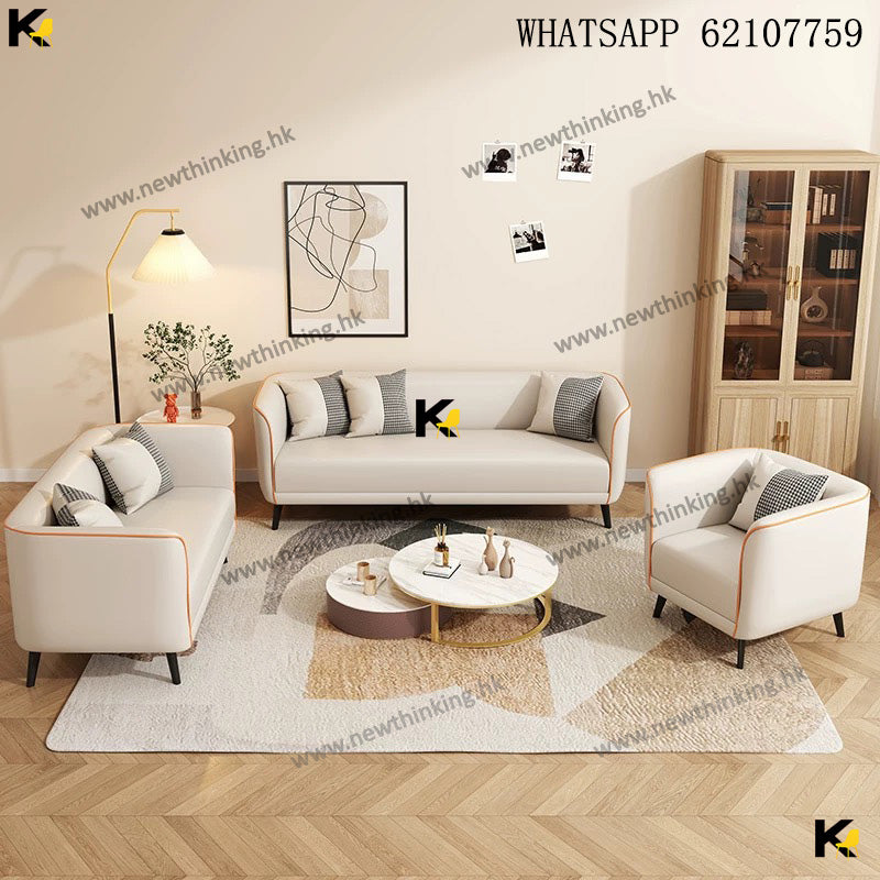 A&1969貓抓皮雙人位梳化 科技佈三人位沙發 奶油風單人位沙發 門店接待梳化休息凳 梳化凳 辦公室梳化 接待室梳化 newthinking