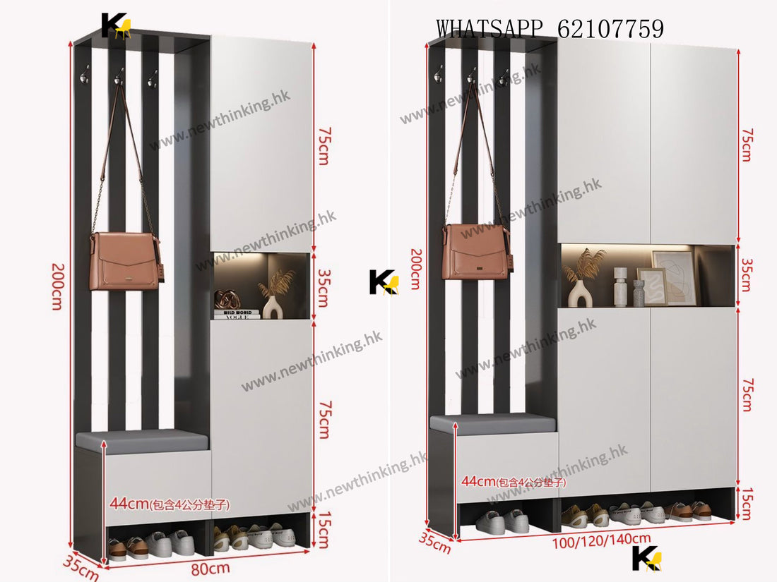 A&3990高身鞋櫃 門廳櫃 隔斷櫃 入門收納櫃 玄關櫃 換鞋櫃 換鞋凳鞋櫃一體 組合櫃 掛衣櫃 屏風櫃 大容量鞋櫃newthinking