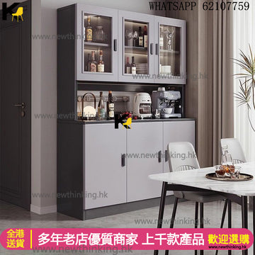 A&3995加厚實木廚房櫃 餐邊櫃 碗櫃 茶水櫃 酒櫃 櫥櫃 餐廳櫃 儲物櫃 多功能組合櫃 置物櫃 雜物櫃 收納櫃newthinking