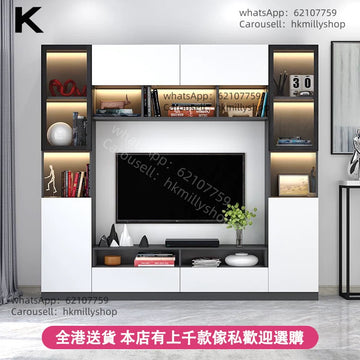 A&4003電視櫃書櫃組合櫃 電視背景墻櫃 高櫃 TV櫃 電視機櫃 玻璃櫃 客廳收納櫃 雜物櫃 地櫃 置物櫃 儲物櫃