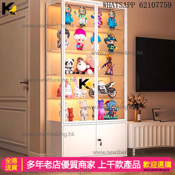 A&4010展示櫃 鋼化玻璃櫃 手辦櫃 高清透明櫃 陳列櫃 包包收納櫃 玩具櫃 模型櫃newthinking