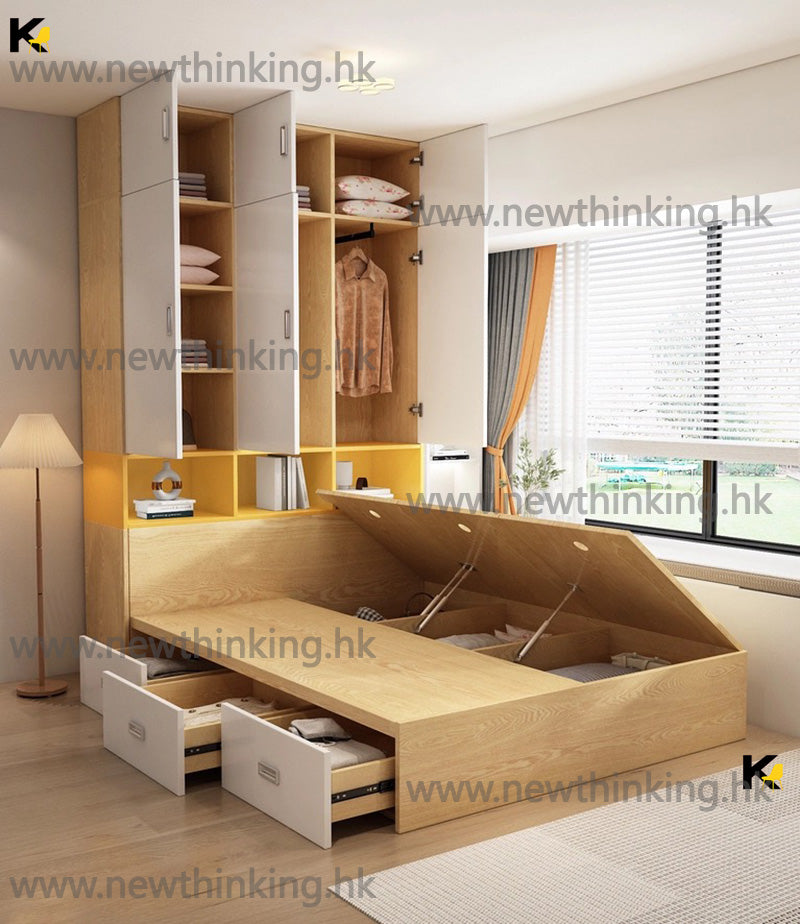 A&0293榻榻米組合床 收納櫃 儲物床 衣櫃一體組合櫃 衣櫃床