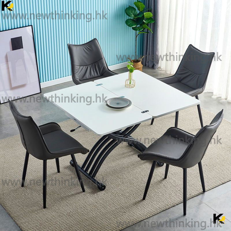 A&0404免安裝岩板餐枱茶几升降桌高品質升降枱伸縮枱餐桌折疊台兩用多功能餐枱摺枱