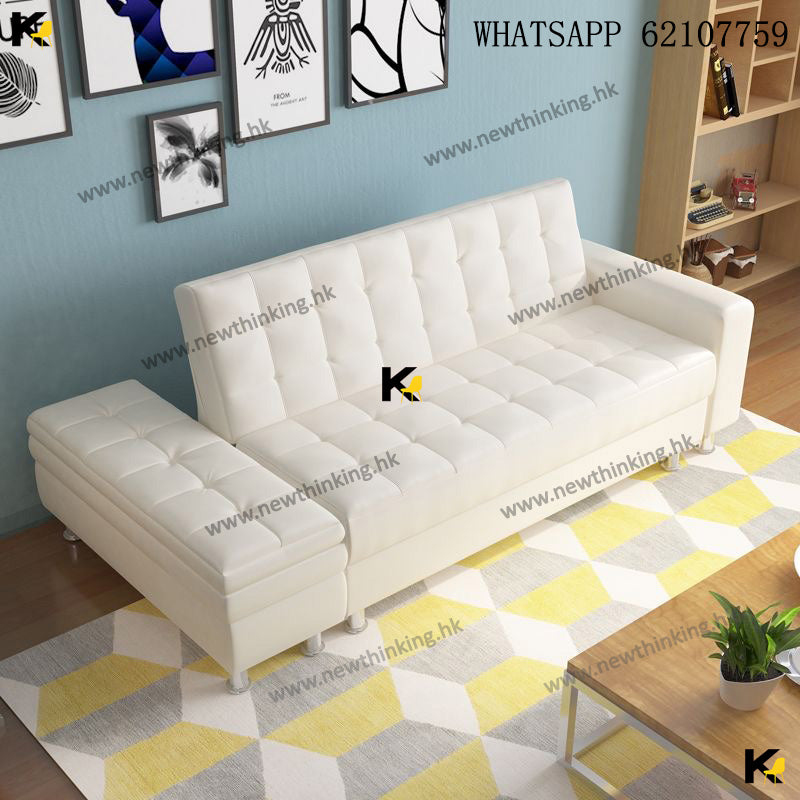 A&0445儲物沙發床 布藝梳化床 可儲物 pu皮質沙發床 可折疊梳化床