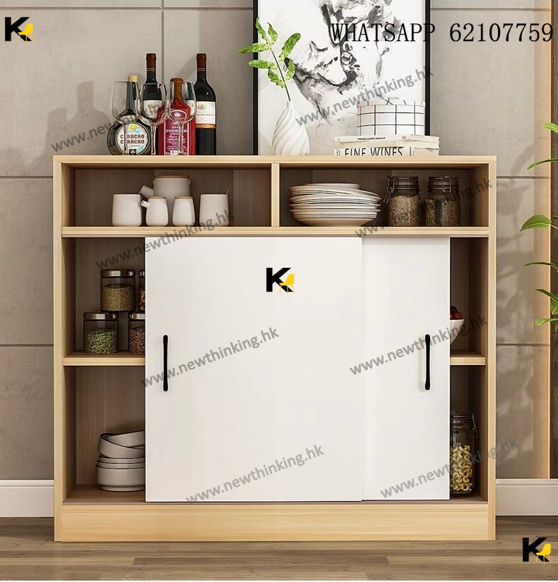 A&0461餐邊櫃 文件櫃 儲物櫃 廚房收納櫃 廚房置物櫃 碗櫃 趟門推拉門